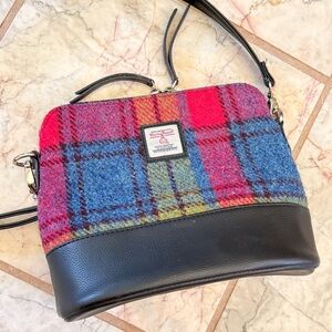 Maccessori Harris Tweed Shoulder Bag  Authentic Scotland Wool Structured Vintage